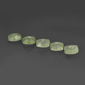 캐럿 천연 라이트 그린 프레나이트 보석, 투명한, 8.2×6.1 mm, 투명/반투명
