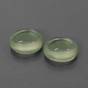 캐럿 천연 그린 프레나이트 보석, 투명한, 8.8×7.2 mm, 투명/반투명