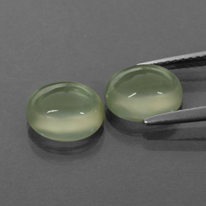 캐럿 천연 그린 프레나이트 보석, 투명한, 8.8×7.2 mm, 투명/반투명
