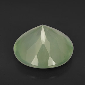 5.47캐럿 천연 그린 프레나이트, 라운드 컷, 11.96 mm, 투명한