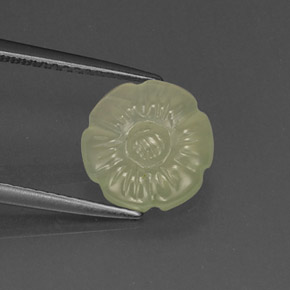 2.98캐럿 천연 그린 프레나이트, 멋진 모양, 10×9.8 mm, 투명한