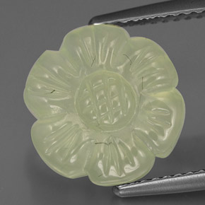 4.85캐럿 천연 그린 프레나이트, 멋진 모양, 11.8×11.6 mm, 투명한