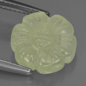 4.85캐럿 천연 그린 프레나이트, 멋진 모양, 11.8×11.6 mm, 투명한