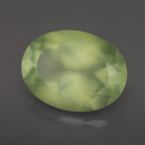 8.93캐럿 천연 라임 그린 프레나이트, 투명한, 16×12 mm, 투명/반투명