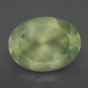 9.03캐럿 천연 라임 그린 프레나이트, 투명한, 16×12.1 mm, 투명/반투명