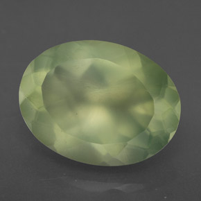 9.03캐럿 천연 라임 그린 프레나이트, 투명한, 16×12.1 mm, 투명/반투명