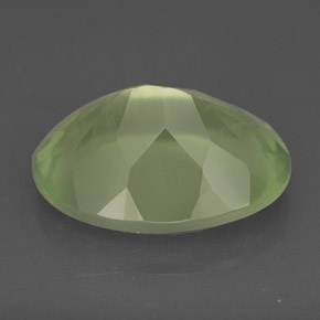 9.03캐럿 천연 라임 그린 프레나이트, 투명한, 16×12.1 mm, 투명/반투명