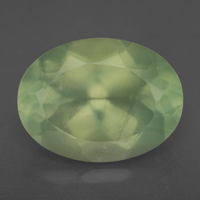 9.24캐럿 천연 그린 프레나이트, 투명한, 16.1×12.1 mm, 투명/반투명