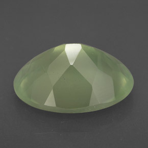9.24캐럿 천연 그린 프레나이트, 투명한, 16.1×12.1 mm, 투명/반투명