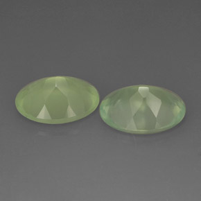 캐럿 천연 라임 그린 프레나이트 보석, 투명한, 15.9×12 mm, 투명/반투명