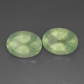 캐럿 천연 라임 그린 프레나이트 보석, 투명한, 16.1×12.1 mm, 투명/반투명