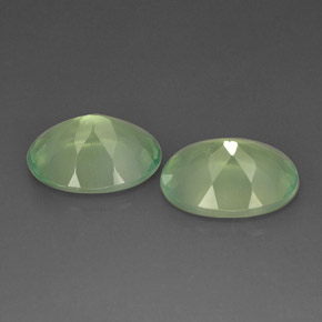 캐럿 천연 라임 그린 프레나이트 보석, 투명한, 16.1×12.1 mm, 투명/반투명