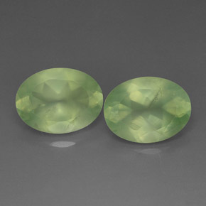 캐럿 천연 라임 그린 프레나이트 보석, 투명한, 16.1×12.1 mm, 투명/반투명