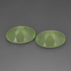 캐럿 천연 라임 그린 프레나이트 보석, 투명한, 16.1×12.2 mm, 투명/반투명