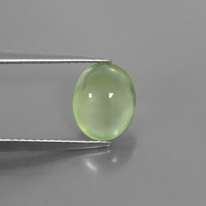 2.11캐럿 천연 그린 프레나이트, 타원형 컷, 9.2×7.4 mm, 투명한