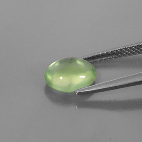2.11캐럿 천연 그린 프레나이트, 타원형 컷, 9.2×7.4 mm, 투명한