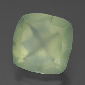 7.47캐럿 천연 그린 프레나이트, 쿠션 컷, 12.1×12.1 mm, 투명한
