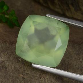 7.15캐럿 천연 Pale Pear Green  프레나이트, 투명한, 12×11.9 mm, 투명/반투명