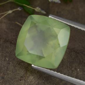 6.62캐럿 천연 Yellow Green  프레나이트, 투명한, 11.9×11.6 mm, 투명/반투명