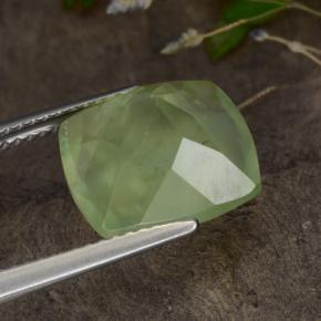 6.62캐럿 천연 Yellow Green  프레나이트, 투명한, 11.9×11.6 mm, 투명/반투명