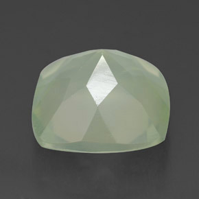 7.13캐럿 천연 그린 프레나이트, 쿠션 컷, 11.9×11.8 mm, 투명한