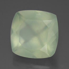 7.44캐럿 천연 그린 프레나이트, 투명한, 12.1×12.1 mm, 투명/반투명