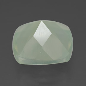 7.44캐럿 천연 그린 프레나이트, 투명한, 12.1×12.1 mm, 투명/반투명