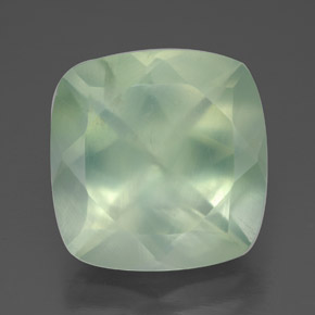 6.85캐럿 천연 그린 프레나이트, 투명한, 12.2×12 mm, 투명/반투명