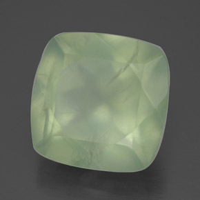 7.24캐럿 천연 그린 프레나이트, 투명한, 12×12 mm, 투명/반투명