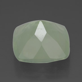 7.24캐럿 천연 그린 프레나이트, 투명한, 12×12 mm, 투명/반투명