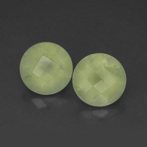 3.78캐럿 천연 Lime Green  프레나이트 보석, 투명한, 7.93 mm, 투명/반투명