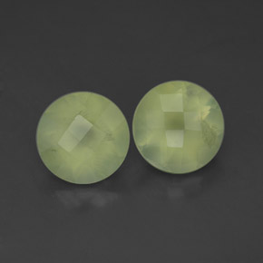 3.78캐럿 천연 Lime Green  프레나이트 보석, 투명한, 7.93 mm, 투명/반투명