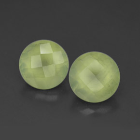캐럿 천연 그린 프레나이트 보석, 투명한, 8.00 mm, 투명/반투명
