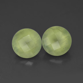 캐럿 천연 그린 프레나이트 보석, 투명한, 8.00 mm, 투명/반투명