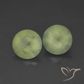 3.86캐럿 천연 Yellow Green  프레나이트 보석, 둥근, 투명/반투명