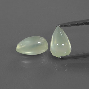 캐럿 천연 그린 프레나이트 보석, 배 모양, 9.7×6.1 mm, 투명한