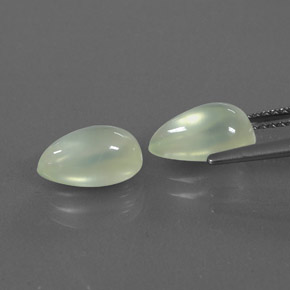 캐럿 천연 그린 프레나이트 보석, 배 모양, 9.7×6.1 mm, 투명한