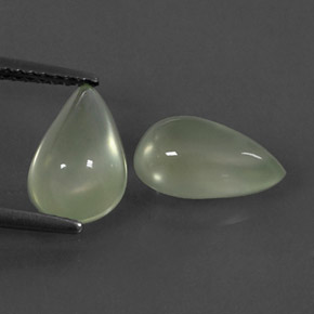 캐럿 천연 그린 프레나이트 보석, 배 모양, 10.6×6.8 mm, 투명한