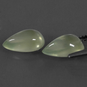 캐럿 천연 그린 프레나이트 보석, 배 모양, 10.6×6.8 mm, 투명한