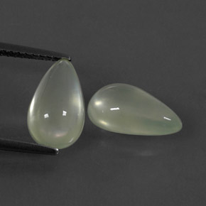 캐럿 천연 그린 프레나이트 보석, 배 모양, 11.6×7.1 mm, 투명한