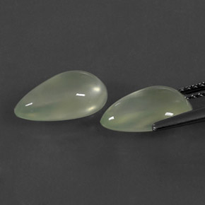 캐럿 천연 그린 프레나이트 보석, 배 모양, 11.6×7.1 mm, 투명한