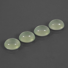 캐럿 천연 그린 프레나이트 보석, 투명한, 10.6×8.5 mm, 투명/반투명