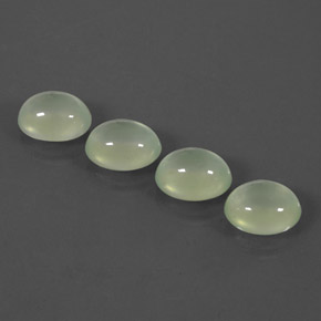 캐럿 천연 그린 프레나이트 보석, 투명한, 10.6×8.5 mm, 투명/반투명