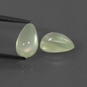 캐럿 천연 그린 프레나이트 보석, 배 모양, 9.2×5.6 mm, 투명한