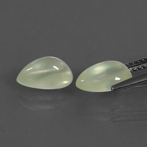 캐럿 천연 그린 프레나이트 보석, 배 모양, 9.2×5.6 mm, 투명한