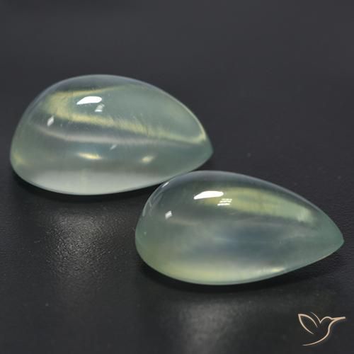 6.55캐럿 천연 Light Yellow Green  프레나이트 보석, 배 모양, 투명한