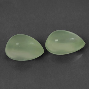 캐럿 천연 그린 프레나이트 보석, 배 모양, 7.9×5.8 mm, 투명한