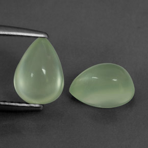 캐럿 천연 그린 프레나이트 보석, 배 모양, 7.9×5.8 mm, 투명한