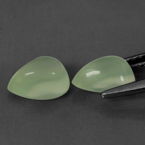 캐럿 천연 그린 프레나이트 보석, 배 모양, 7.9×5.8 mm, 투명한