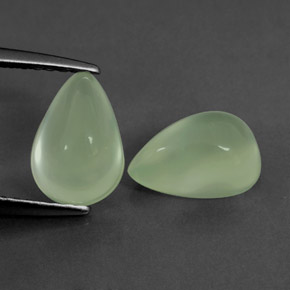 캐럿 천연 그린 프레나이트 보석, 배 모양, 8.8×6 mm, 투명한